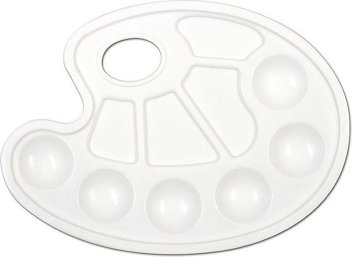 Palette de peintre CONCORDE blanche, 10 godets