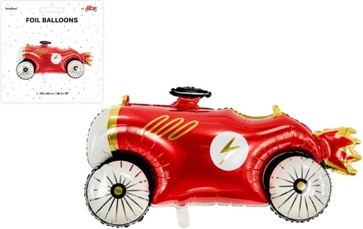 Ballon en aluminium voiture rouge 111 × 63 cm