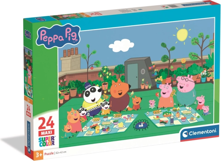 Puzzle 24 MAXI Super Color PEPPA PIG de Clementoni