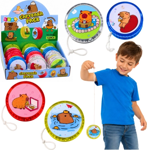 Yo-yo lumineux capybara pour enfants 5,5 cm