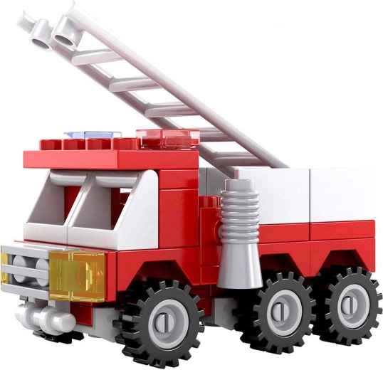 jeu de construction compatible bloxo pompiers – voiture, 53 pièces