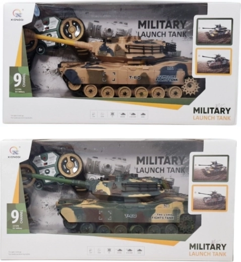 Tank militaire RC télécommandé avec chargeur - 1 pièce