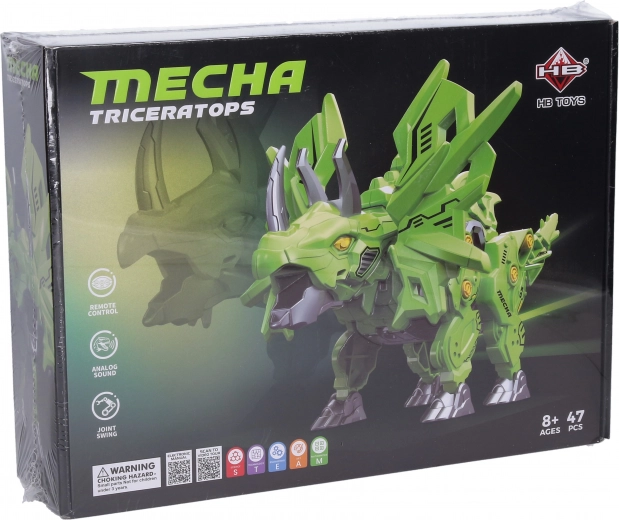 Kit de construction RC dinosaure Mecha Triceratops 23,7 cm