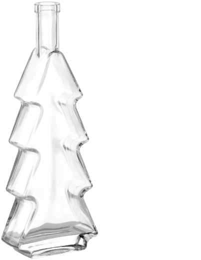 Bouteille décorative Choinka 500 ml en forme de sapin avec bouchon à vis métallique 28 mm
