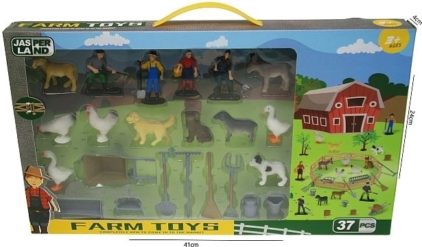 Ferme avec animaux et accessoires (37 pièces)