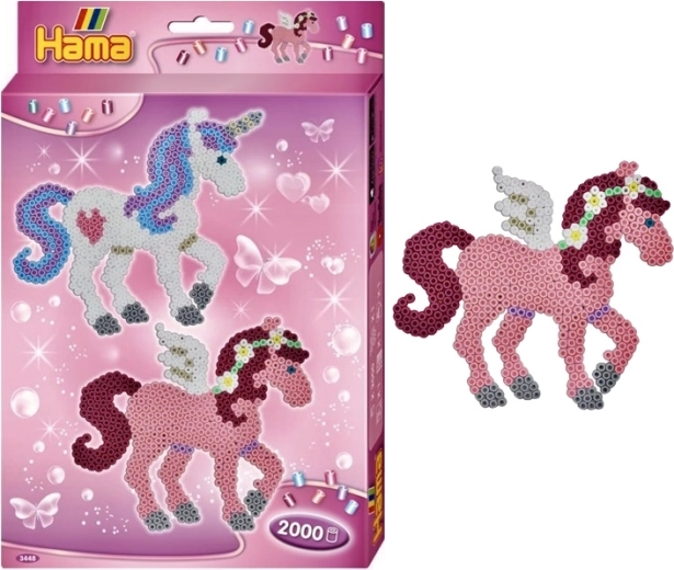 Perles à repasser boîte cadeau Petits chevaux magiques