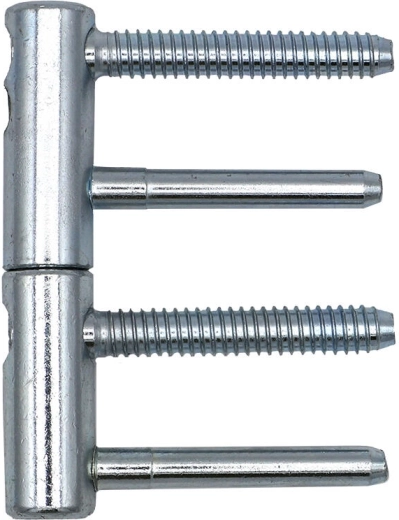 Paumelle de porte TRIO 15 complète, zinc bleu (10 pièces)