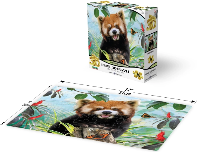 Puzzle 3D panda rousse 48 pièces
