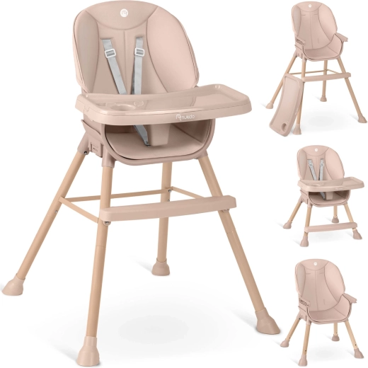 Chaise haute NUKIDO Tilo 3-en-1 rose