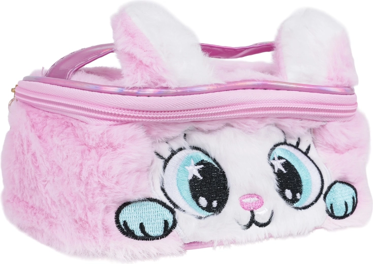 Set de cosmétiques pour enfants dans un sac à main en forme de chat avec pompon