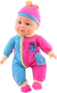 Bébé sonore en tenue colorée de 30 cm