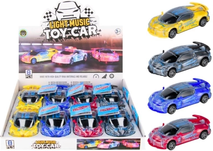 Voiture de course avec effets lumineux et sonores (4 couleurs)