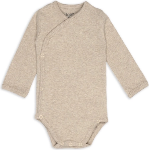 Body cache-cœur Lodger à manches longues melange beige, taille 68