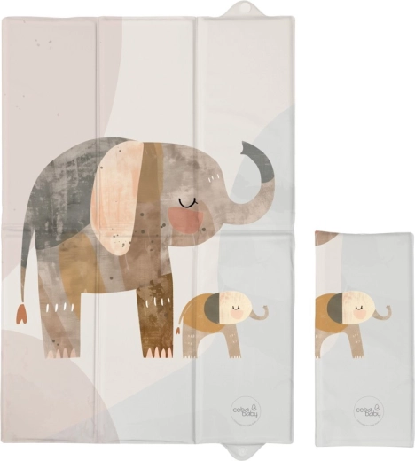 Matelas à langer de voyage Ceba Baby Basic Elephant Family 60 × 40 cm