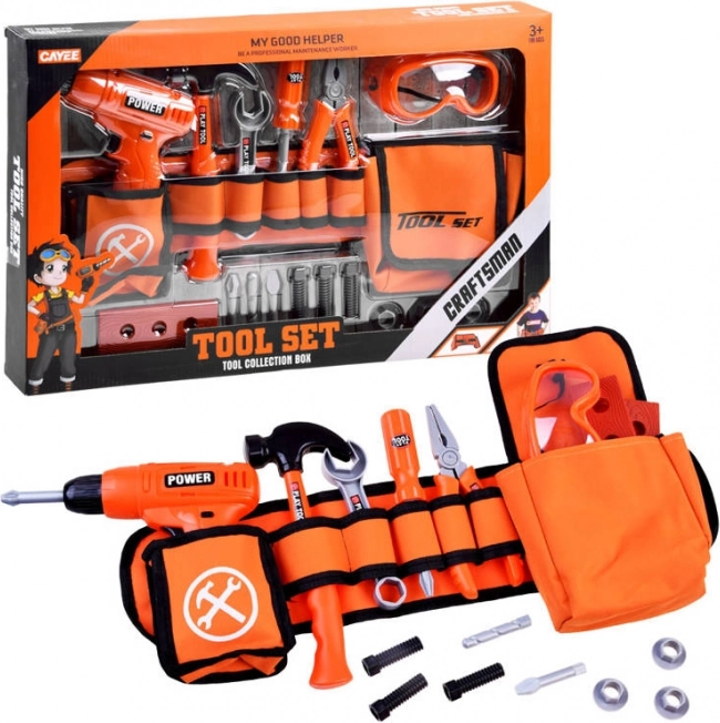 Ensemble d’outils pour enfant (petit bricoleur) avec ceinture et outils