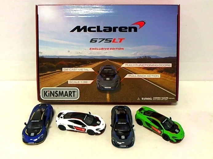 Voiture en métal McLaren 675LT 1:36 avec propulsion pull-back - 1 pièce