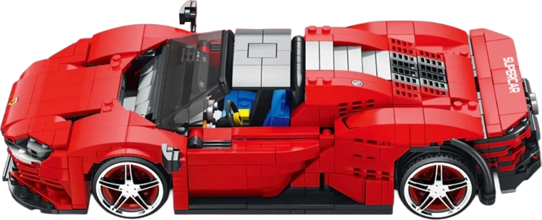 Maquette de voiture de sport rouge, 1069 pièces