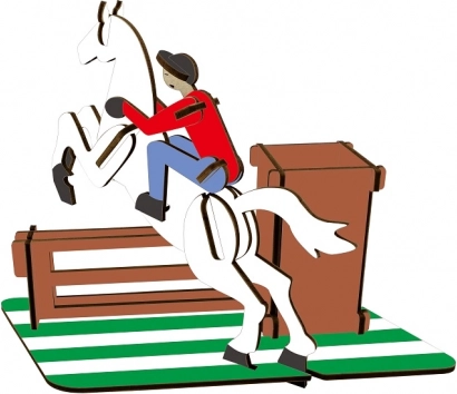 Puzzle en bois 3D porte-crayons Course