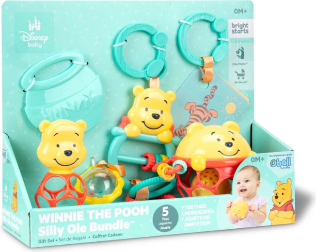 Coffret cadeau multisensoriel Disney Baby Winnie l’Ourson - 5 pièces