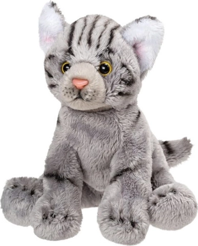 Chat en peluche gris en peluche premium