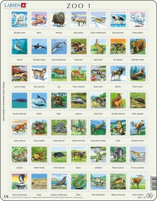 LARSEN puzzle animaux de l’hémisphère nord – 49 pièces