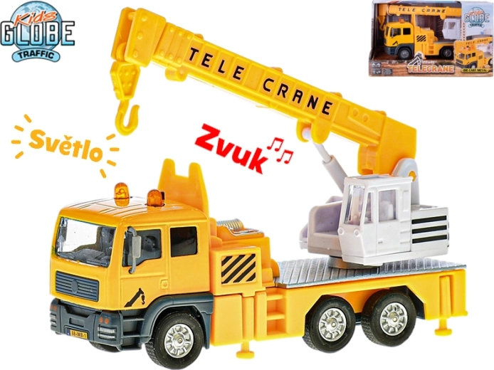 Kids Globe Traffic grue avec lumières et sons 15 cm