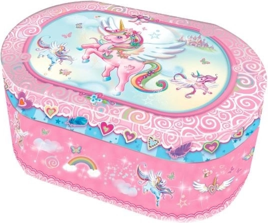 Boîte à musique ovale - Licorne