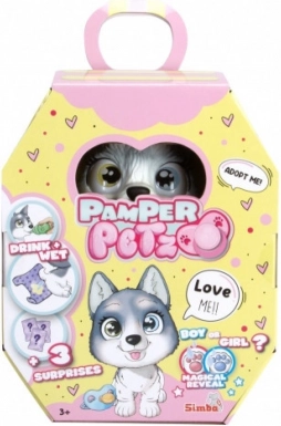 figurine Pamper Petz Husky – chiot interactif qui boit et fait pipi