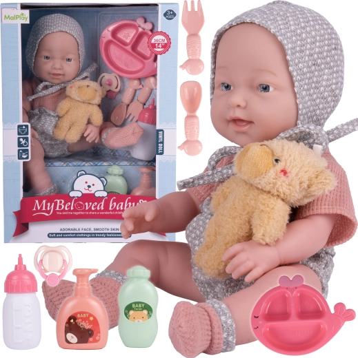 Poupée bébé avec accessoires et ourson My Beloved Baby