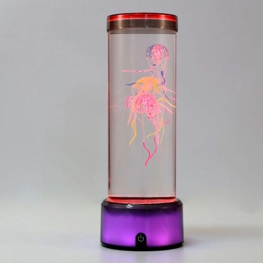 Lampe colorée changeante avec méduses flottantes 33 cm