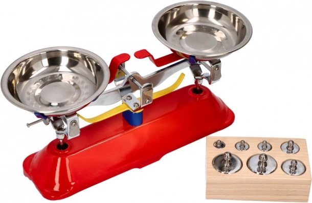 Balance en métal pour enfants GOKI avec plateaux et poids