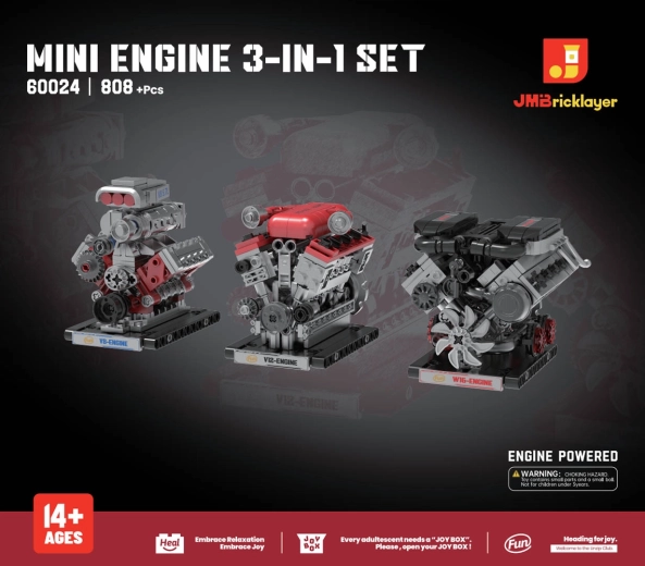 Kit de construction de moteur 3 en 1, 840 pièces