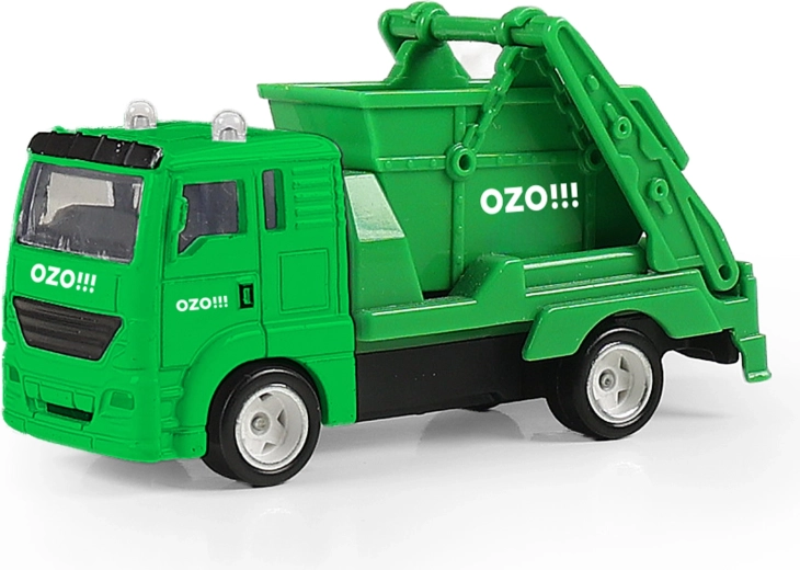 Camion-benne en métal avec conteneur OZO 7 cm