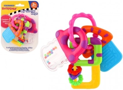 Hochet et anneau de dentition clés pour bébés 3m+