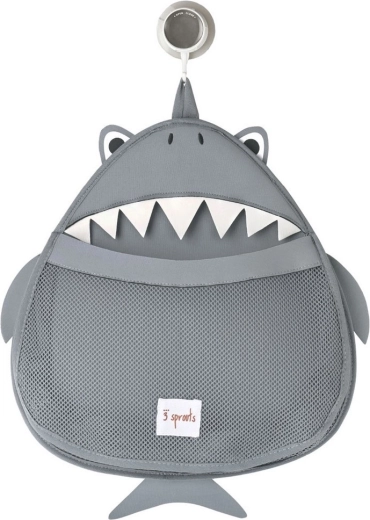 3 Sprouts organisateur de salle de bain requin gris