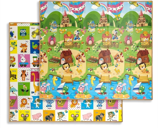 Milly Mally tapis de jeu pliable en mousse Play colourful animals t1