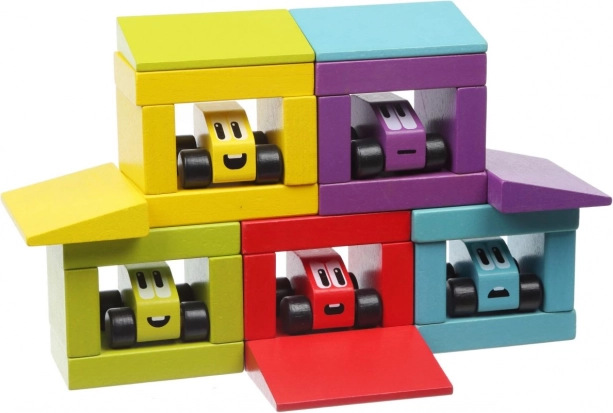 Courses amusantes CUBIKA – jeu de construction en bois 30 pièces