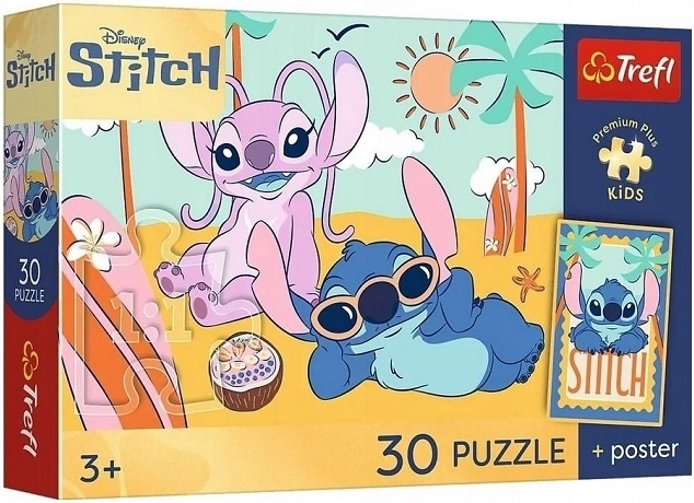 Puzzle Premium Plus Kids – Le sourire de Stitch, 30 pièces