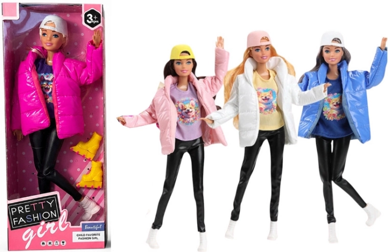 Poupée de mode en tenue sportive d’hiver - 1 pièce