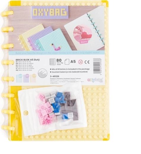 Bloc-notes A5 à carreaux – jaune