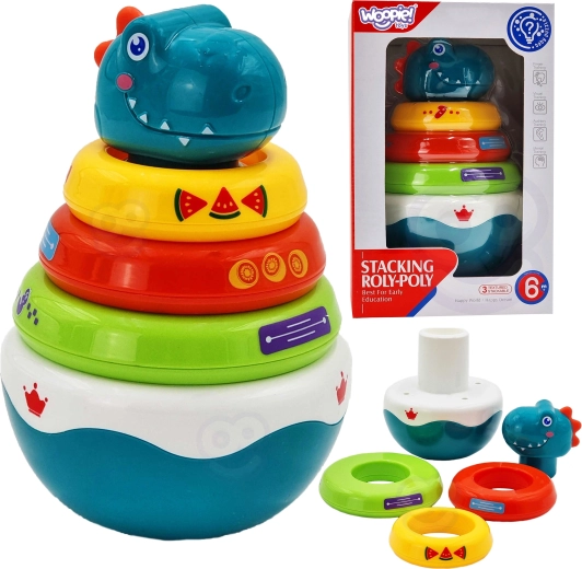 Pyramide sensorielle dinosaure pour bébé WOOPIE Baby