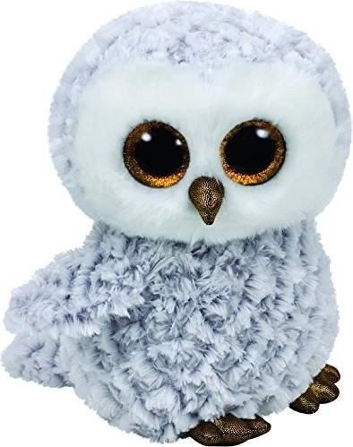 Peluche TY Beanie Boos Owlette - Chouette blanche 24 cm