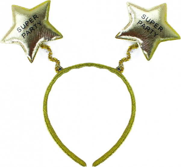Serre-tête de carnaval Super Party couleur or