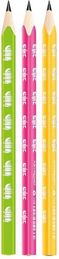 Crayons graphite Keyroad Neon Jumbo triangulaires HB, 6 pcs