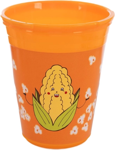 Gobelet à snack avec couvercle 0,55 l, orange
