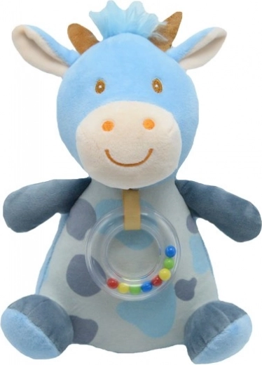 Girafe en peluche musicale 20 cm – bleu