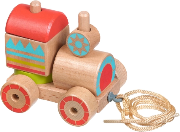 Lucy & Leo locomotive en bois à tirer – puzzle, 6 pièces