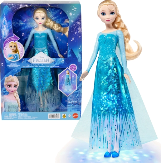 Mattel Disney Frozen poupée chantante Elsa avec lumières magiques 30 cm