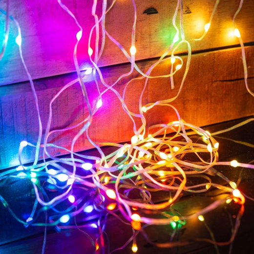 Guirlande lumineuse LED RGBIC intelligente avec Bluetooth, 66 LED, 10 m