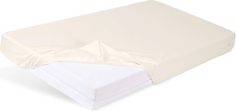 Drap-housse en jersey Babymatex pour lit bébé 60 × 120 cm écru (ivoire)